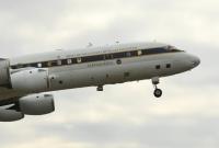 The NASA DC-8, flying airborne chemistry lab, does a test flight over the Rocky Mountain Metro Airport runway on Sept. 26, 2017 in Broomfield. Climate researchers in the DC-8 plane will soon fly from the North Pole to the South collecting data that will make global climate modeling more accurate. NOAA, NASA and Harvard have partnered in the mission. (Credit: RJ Sangosti, The Denver Post)