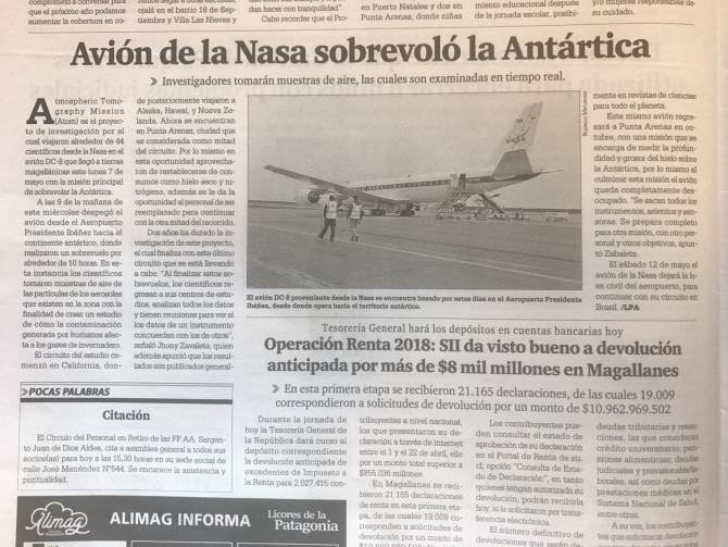La Prensa Austral, 11 May 2018