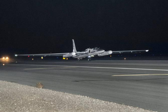 Air-LUSI takes off aboard an ER2 out of NASA’s Armstrong Flight Research Center in Palmdale, CA for an airborne campaign to measure the Moon from Nov. 13 – 17, 2019. Credits: NASA Photo / Ken Ulbrich