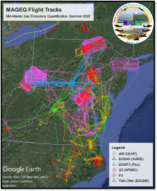 MAGEQ Flight Tracks Map