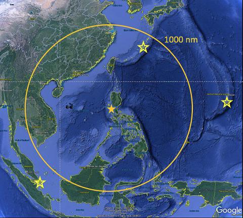 Intended Area of Operations for the 2018 CAMP2Ex campaign