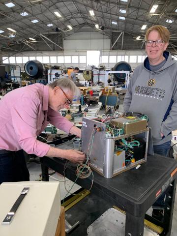 Picture of the day: Fred Moore and Geoff Dutton preparing UCATS for power check.