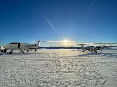 B200 arrives in Goose Bay to assist with NURTURE Mission