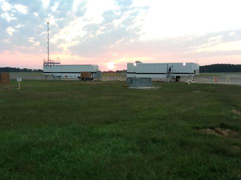 Sunrise over PMOF and GHMOF awaiting AV-6 landing (9.27.12)