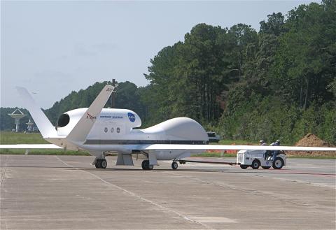 Towing toward the Wallops Flight Facility N-159 Hangar (2012)