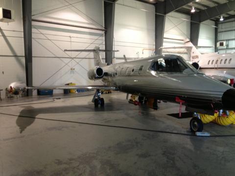 SPEC LearJet in the Southwest Services hangar