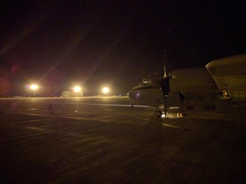 ORACLES P-3 on landing Ascension Island