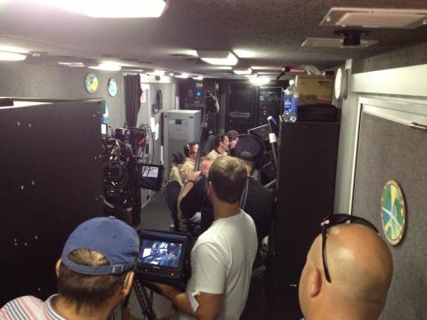 HS3 media coverage in the Global Hawk Mobile Operations Facility (9.27.12)