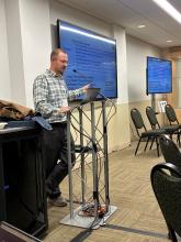Glenn Wolfe Presenting FarmFlux Mission Objectives at FF STM