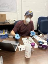 David Verbart Loads Substrates for the MOUDI Instrument in Preparation for Science Flight #1 (2)