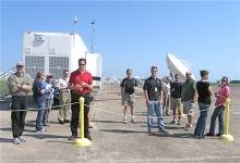 Waiting by the Mobile Operation Trailers  for the Global Hawkʻs first landing at Wallops Flight Facility (2012)