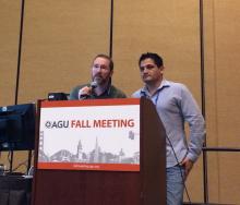 Jame Crawford and Jhony Zavaleta at AGU 2015