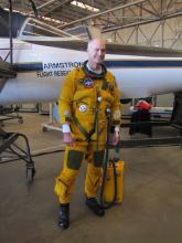 ER-2 Pilot "Coach" suited up