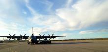 The NASA ARISE C-130 prepares for a flight.