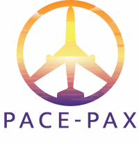 Logo of PACE-PAX mission, which looks like a combination of an aircraft and a peace sign